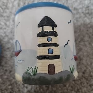 Nautical Lighthouse Candle in Jar New Old Stock